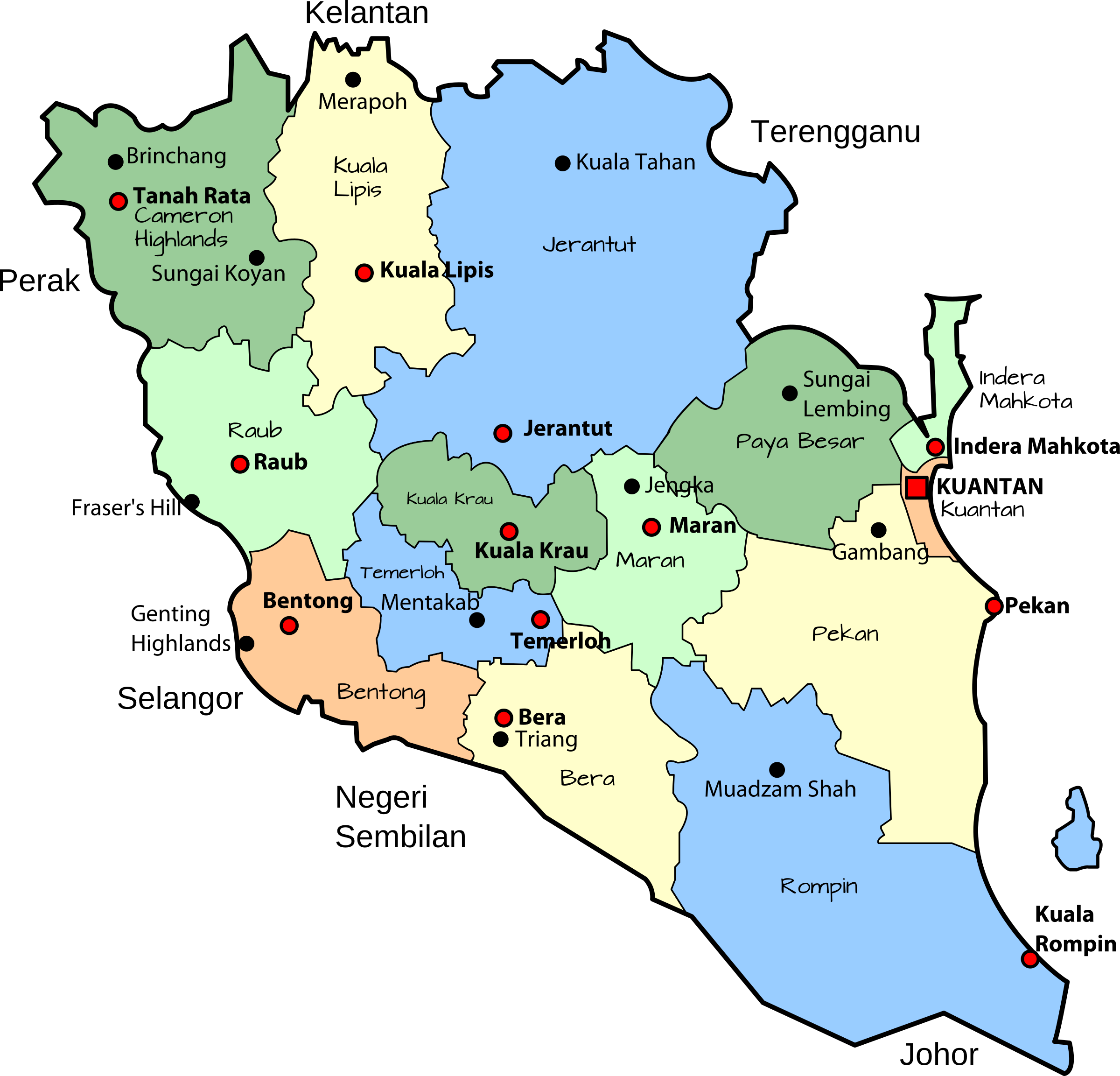 Peta Johor Ke Pahang - My Maps